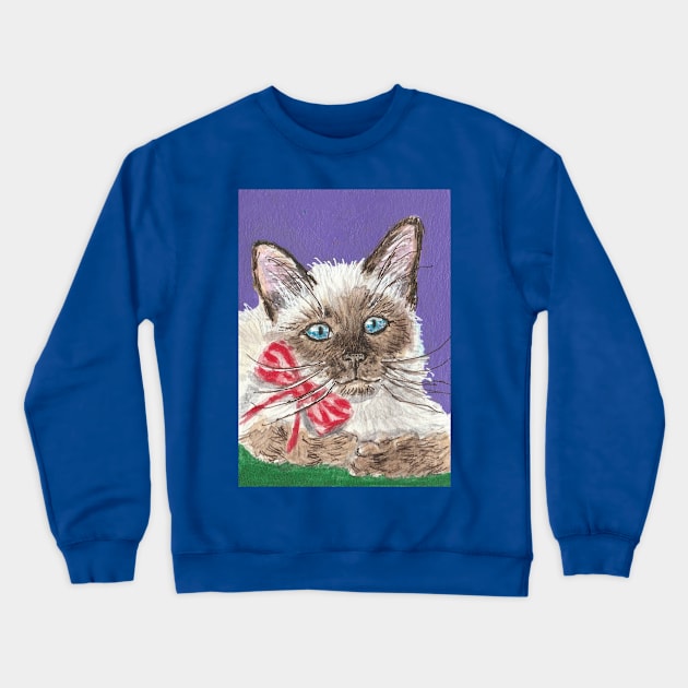 Siamese kitten cat Crewneck Sweatshirt by SamsArtworks